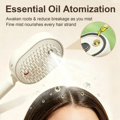 KeshGlow™ 4-in-1 Hair Straightening Massage Keratin Brush