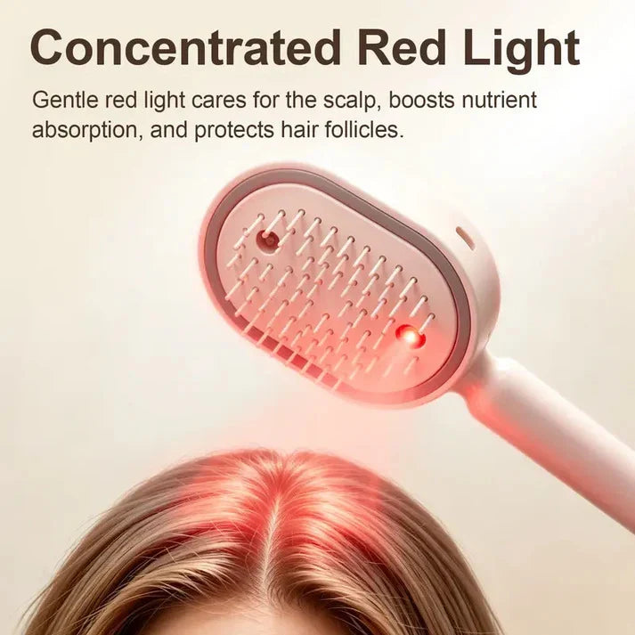 KeshGlow™ 4-in-1 Hair Straightening Massage Keratin Brush