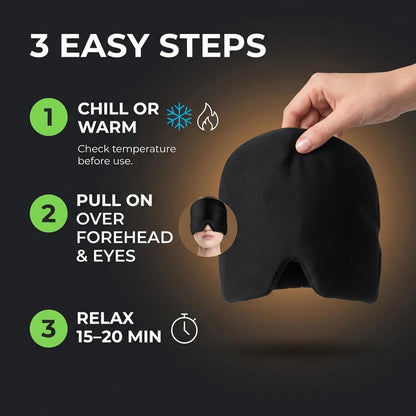 CalmCap™ Relief – Cooling Therapy Cap for Headache, Migraine & Stress Relief