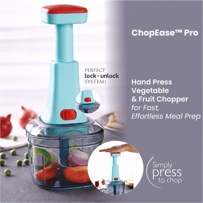 ChopEase™ Pro – Hand Press Vegetable & Fruit Chopper for Fast, Effortless Meal Prep