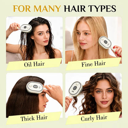 KeshGlow™ 4-in-1 Hair Straightening Massage Keratin Brush